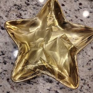 Gold Star-Shaped Decorative Dish